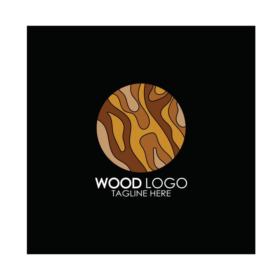 Holz Logo Vorlage Symbol Illustration Design Vektor, verwendet für Holzfabriken, Holzplantagen, Holzverarbeitung, Holzmöbel, Holzlager mit einem modernen minimalistischen Konzept vektor