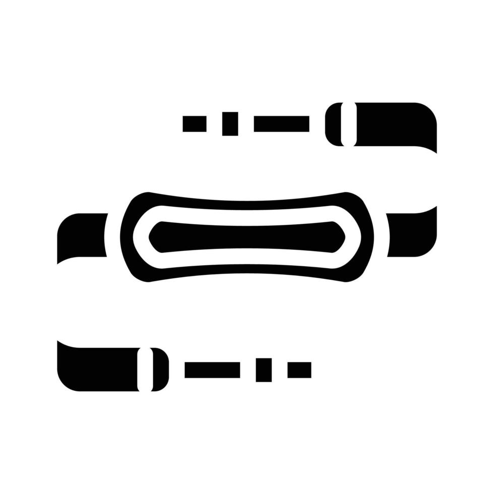 Kameragurt-Glyphen-Symbol-Vektor-Illustration vektor