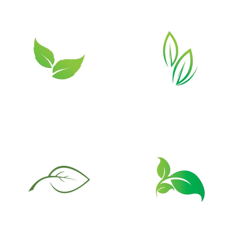 träd blad vektor logotyp design, eco vänlig begrepp