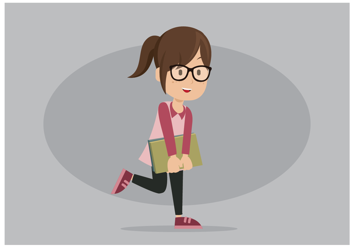 Gratis Bookworm Character Vector