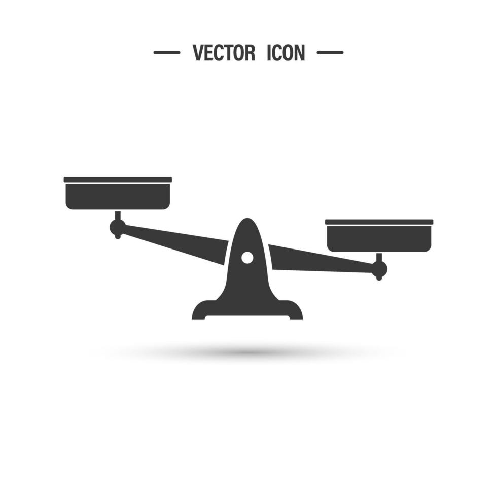 Waage-Symbol. Skalensymbole. Gerechtigkeitskonzept. isolierte Vektorillustration. vektor