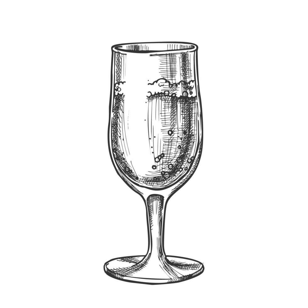 alkohol champagne elegant glas årgång vektor