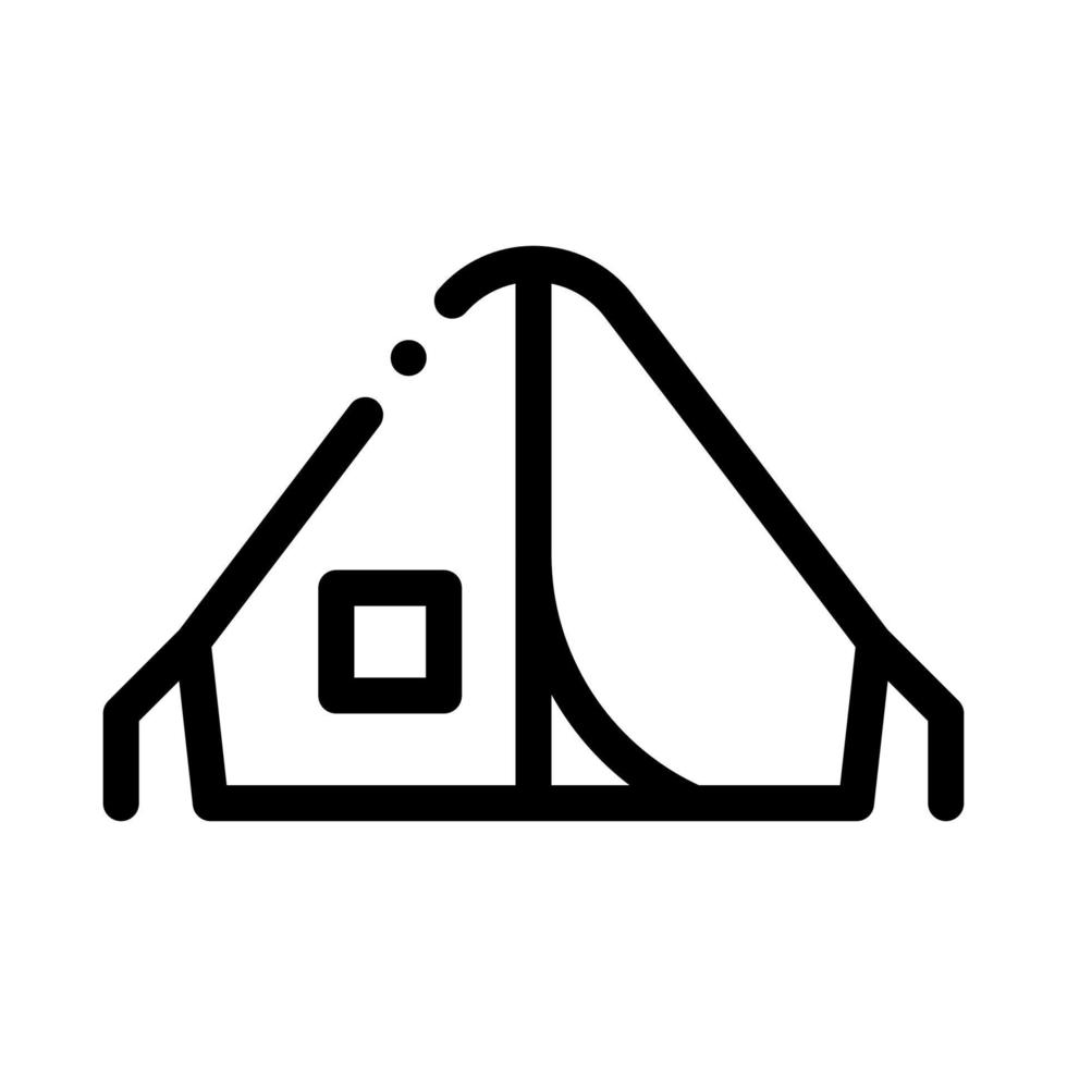 Campingzelt Alpinismus Sportausrüstung Vektorsymbol vektor