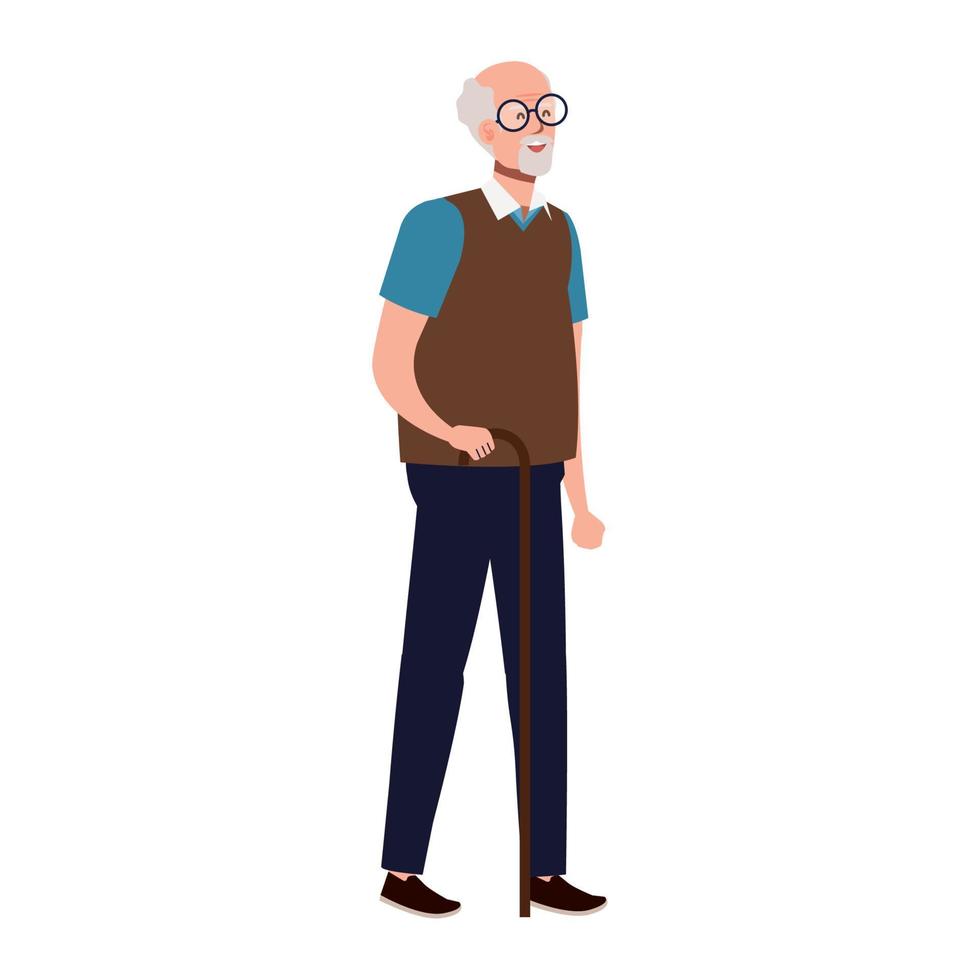 farfar avatar gammal man vektor design
