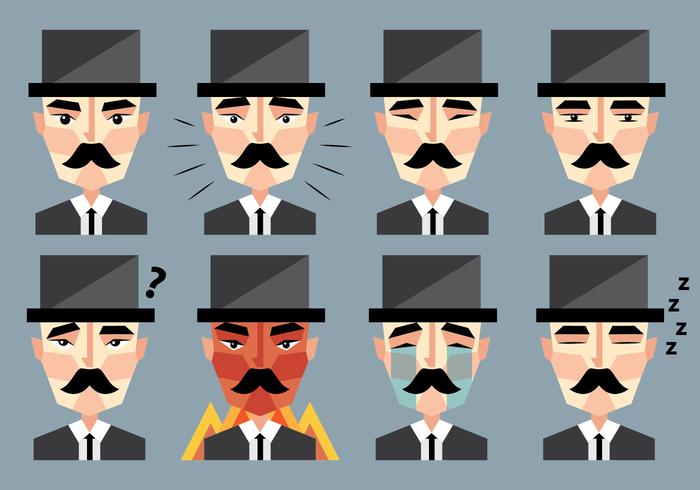 Charlie Chaplin Emoticon vektor