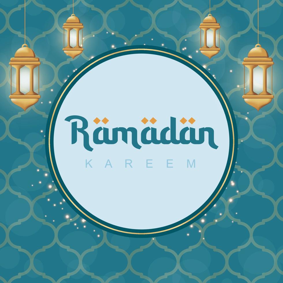 ramadan kareem islamic baner design med lykta. ramadan kareem hälsning kort. islamic bakgrund. vektor illustration