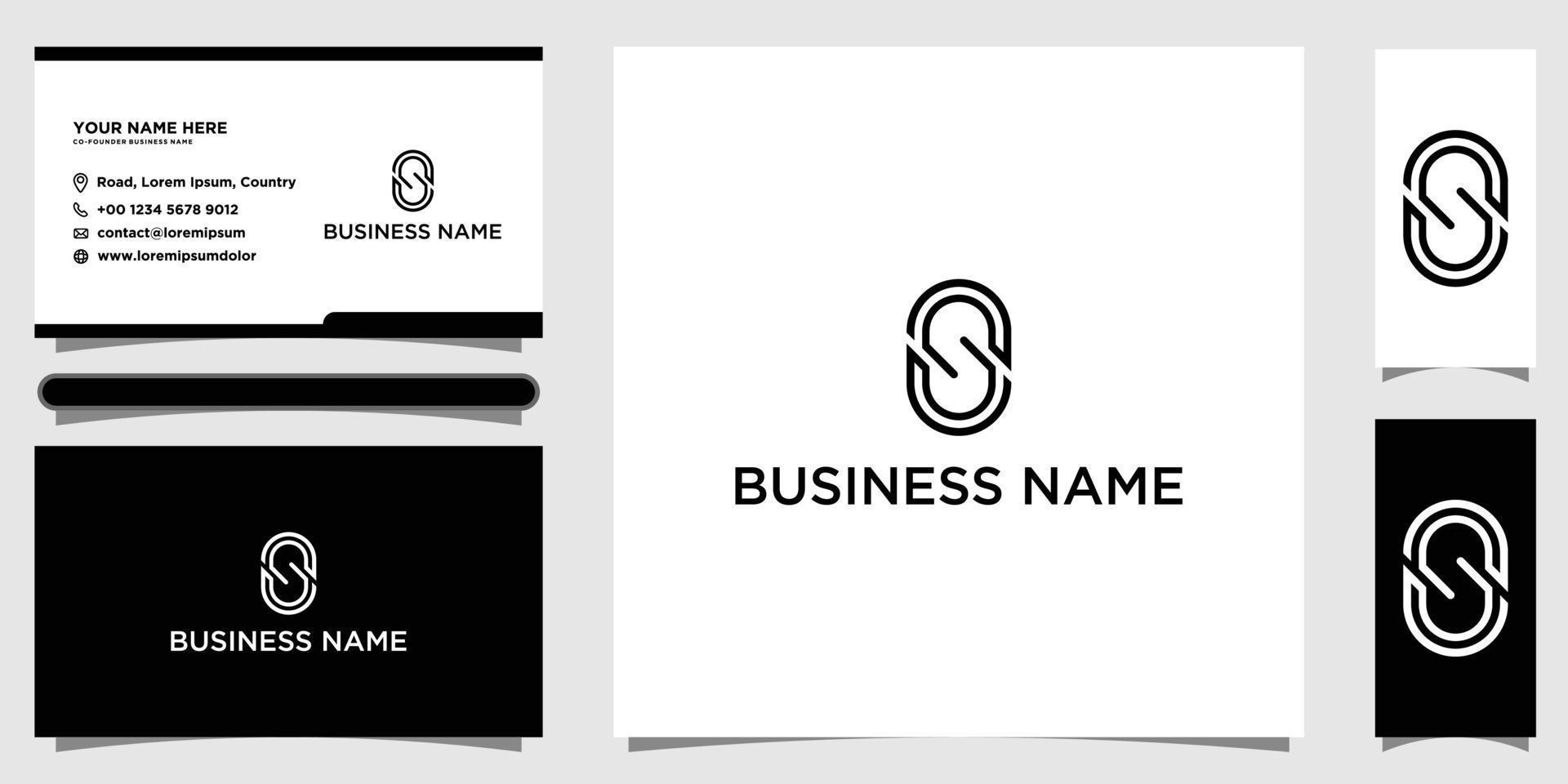 företag företags- s brev logotyp design vektor med företag kort