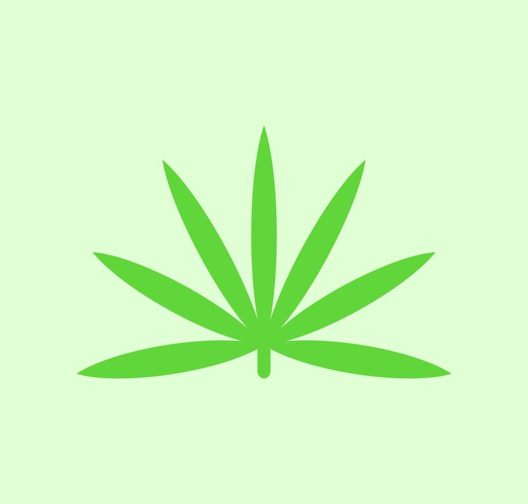 Marihuana-Cannabis-Blatt-Unkraut-Vektor-Illustrationssymbol vektor