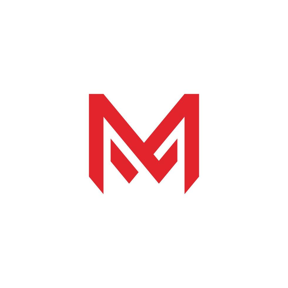 brev m minimal logotyp ikon design mall element vektor