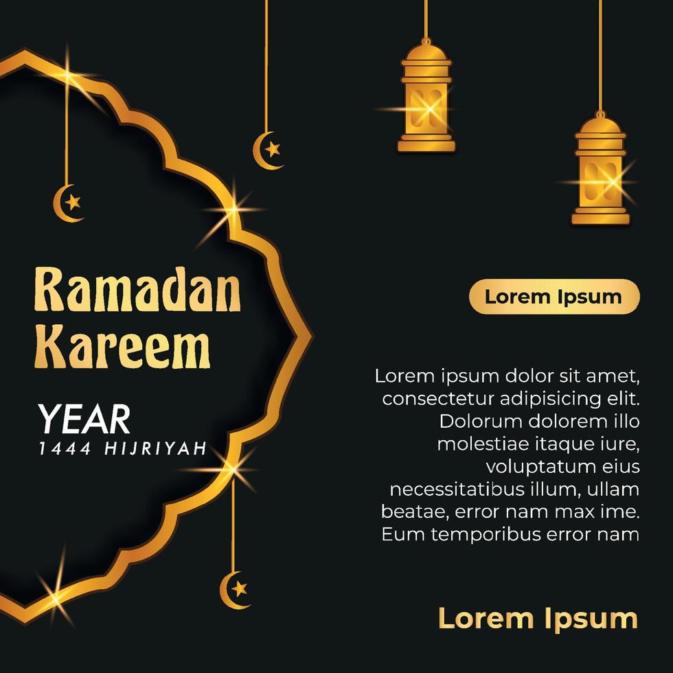 social media post grußkarte ramadan und muslimische feiertage vektor