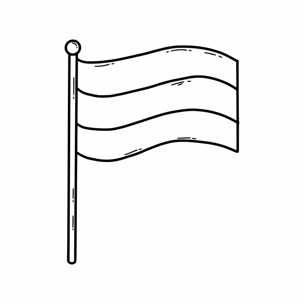 Nationalflagge. dreifarbig. Vektor-Doodle-Illustration. skizzieren. vektor