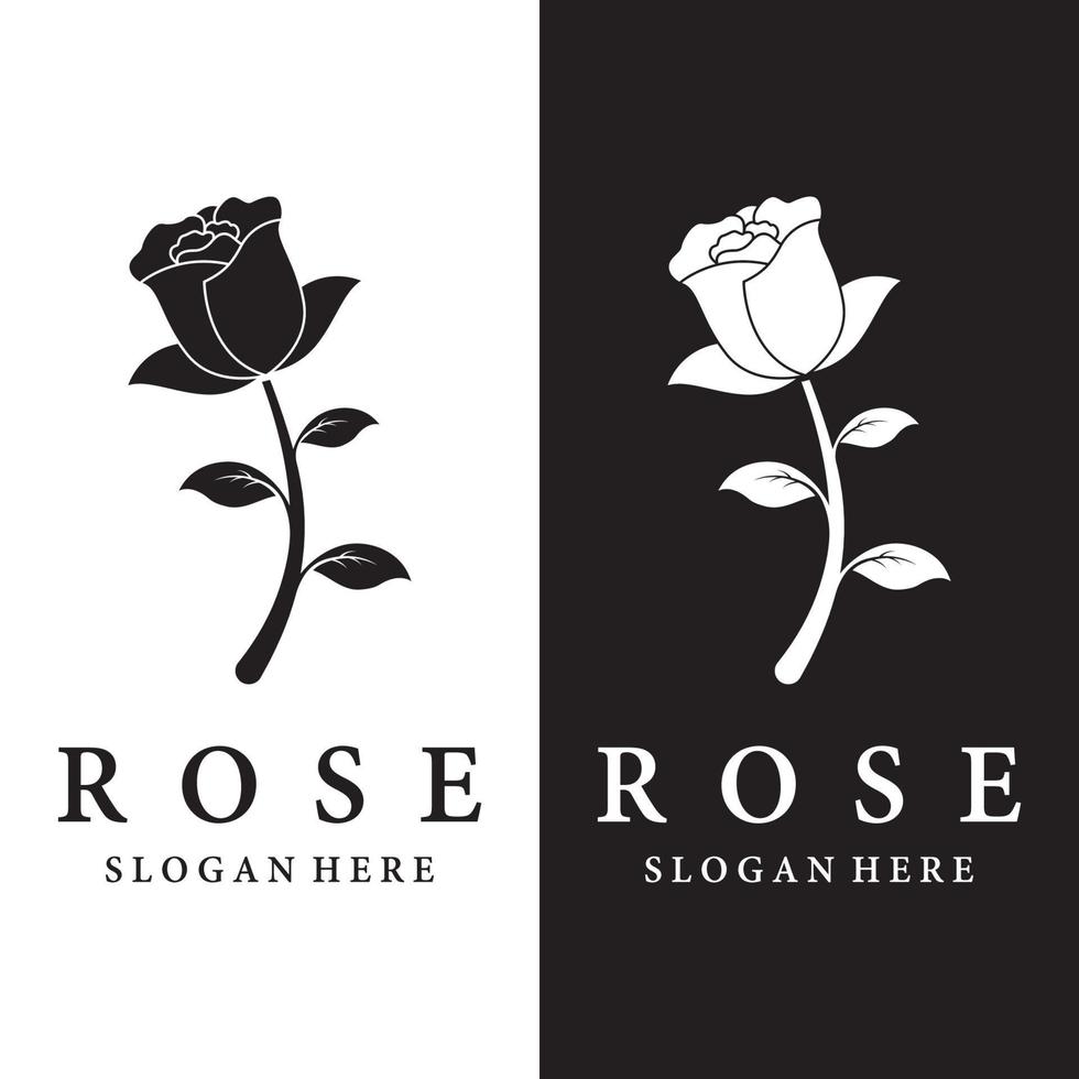 Logos von Blumen, Rosen, Lotusblumen und anderen Blumenarten. indem Sie das Designkonzept einer Vektorillustrationsvorlage verwenden. vektor