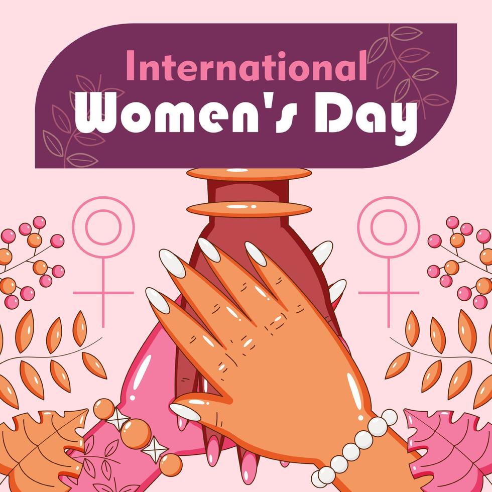 internationell kvinnors dag, illustration av de mångfald av kvinnor runt om de värld vektor