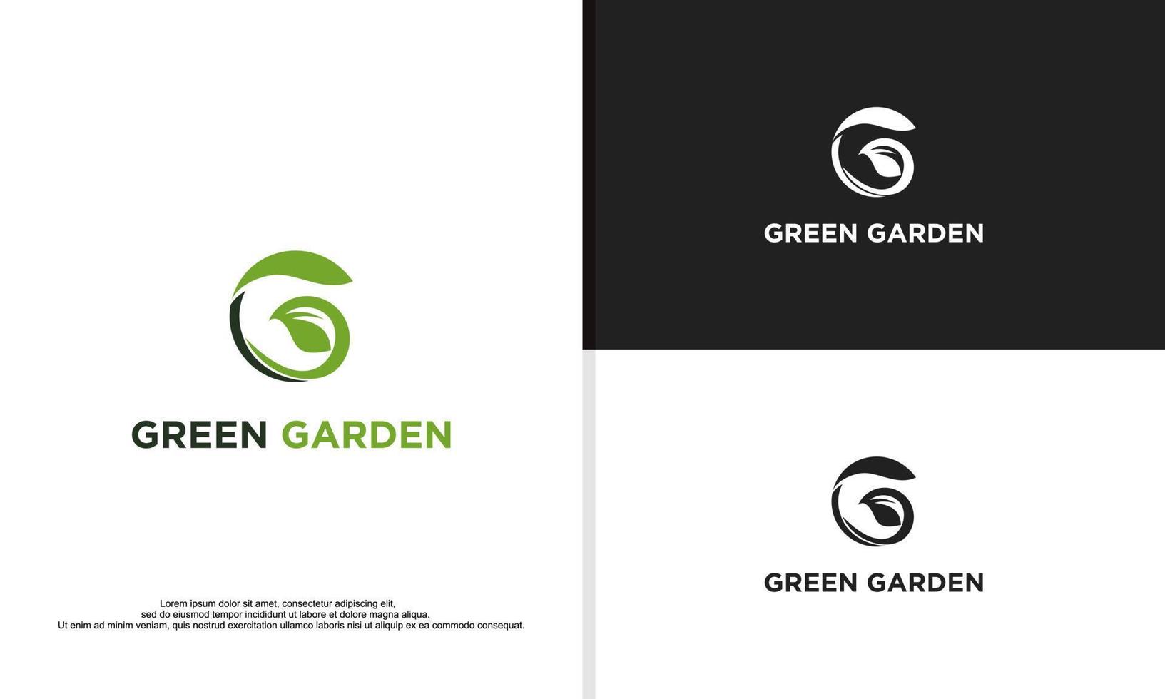 logotyp illustration vektor grafisk av brev g kombinerad med blad, passa för trädgårdsarbete företag, trädgård underhåll, etc.