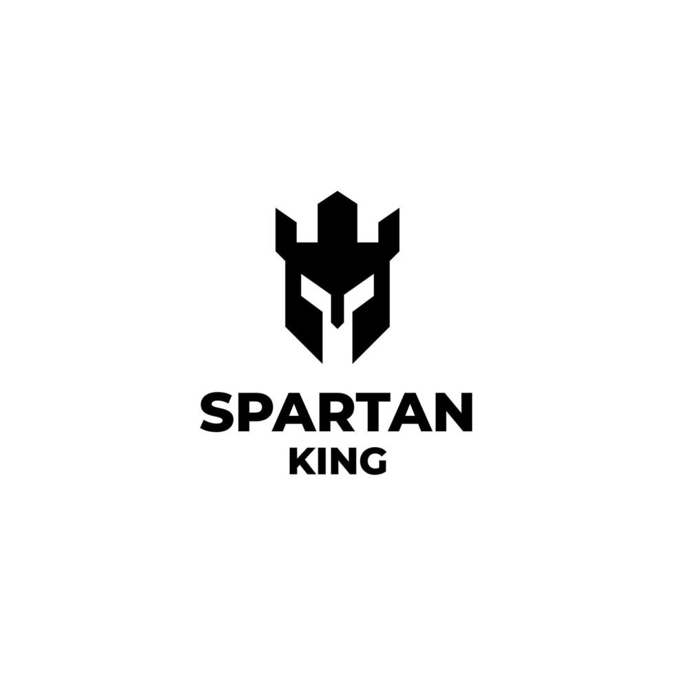 spartanischer König Logo-Design-Vektor-Illustration vektor