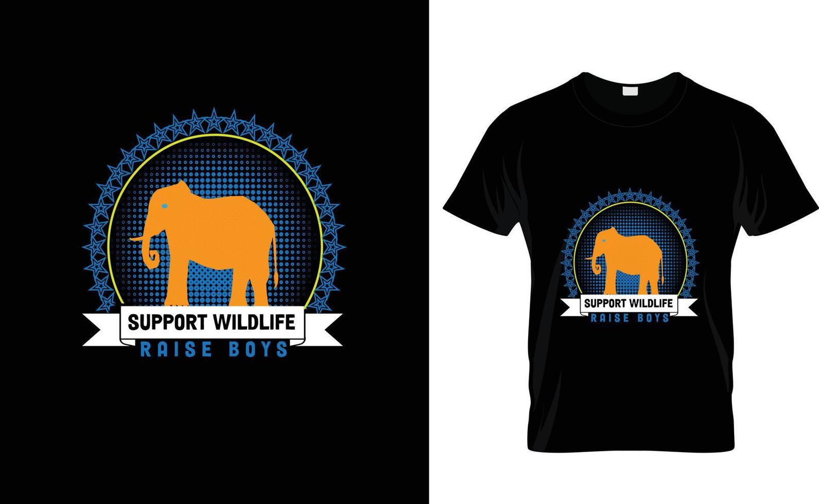 stützen Sie wild lebende Tiere… T-Shirt vektor