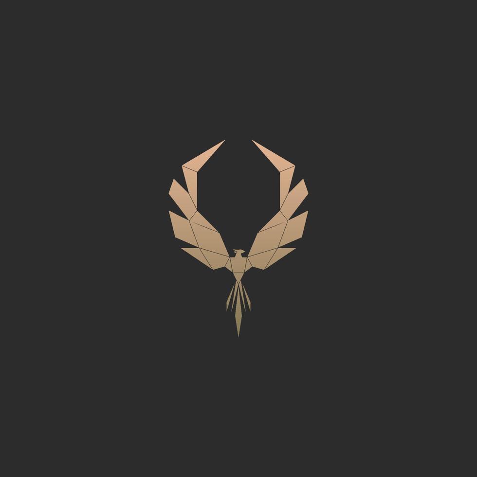 Luxus-Phoenix-Logo-Design-Vorlage vektor