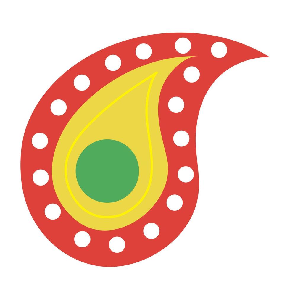 ethnisches Mandala dekorativ mit Tropfenform vektor