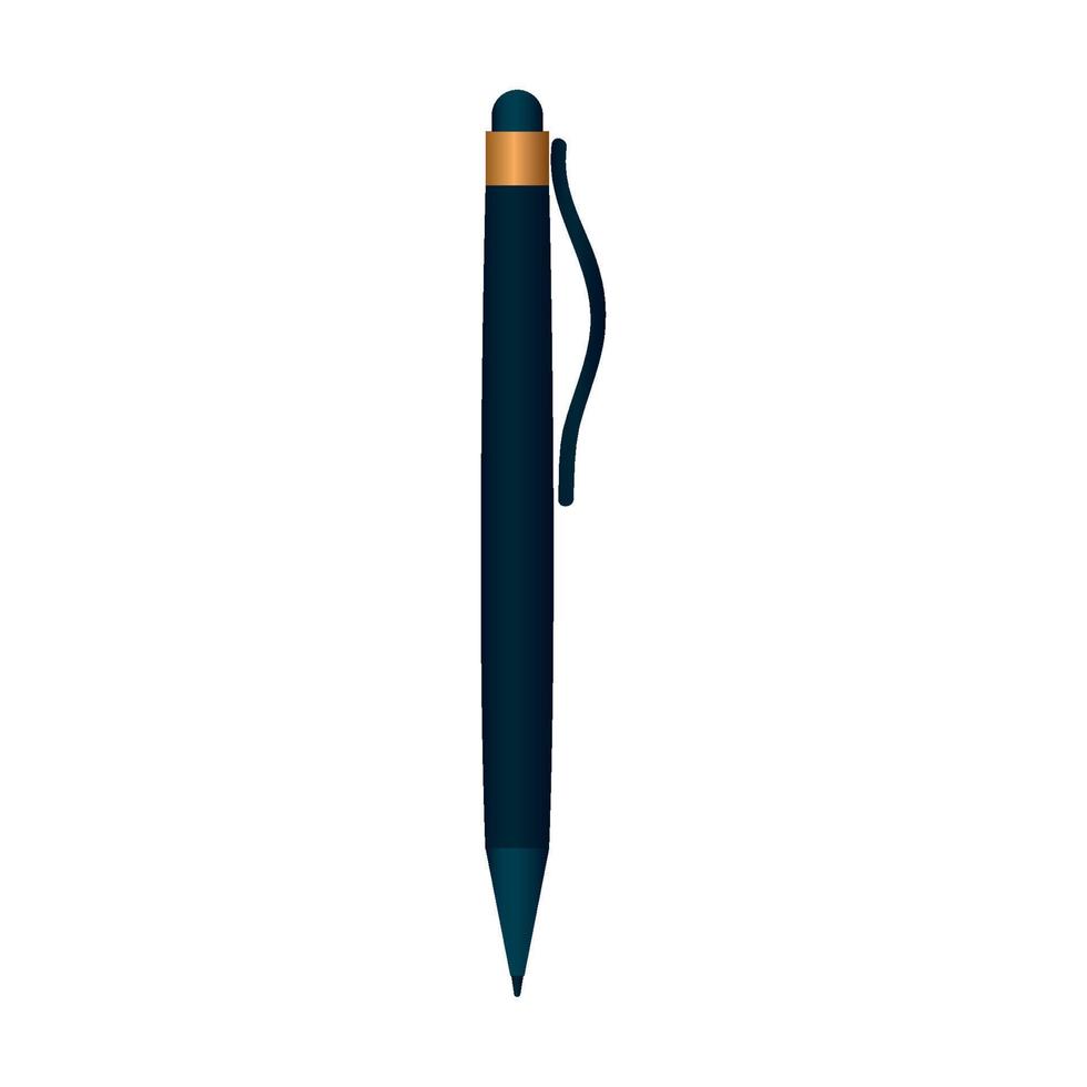 Stiftversorgung schwarze Farbe, auf weißem Hintergrund vektor