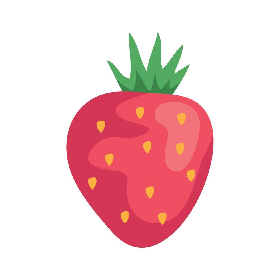 färsk jordgubb frukt i vit bakgrund vektor