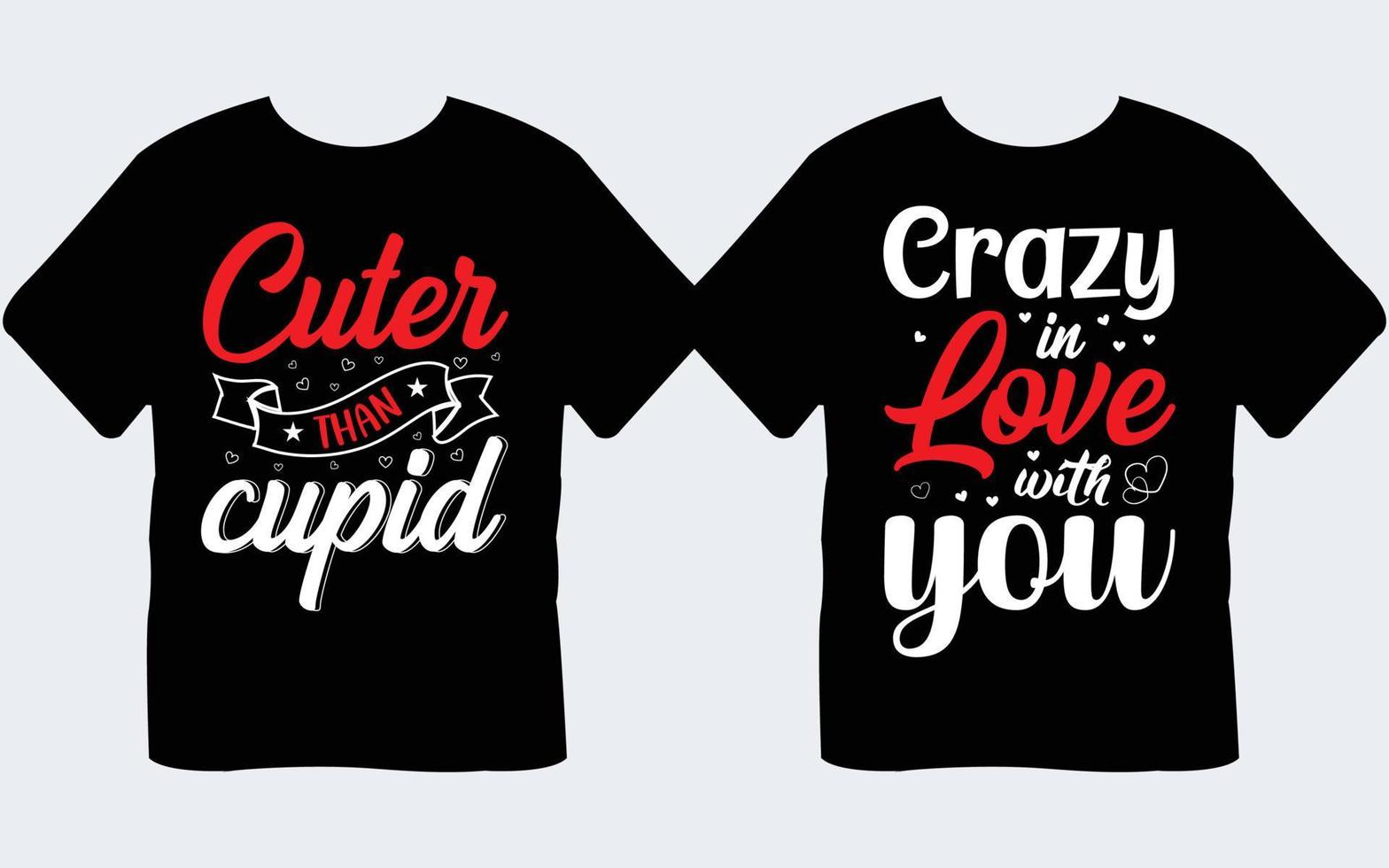 Valentinstag-Typografie-T-Shirt-Designpaket vektor