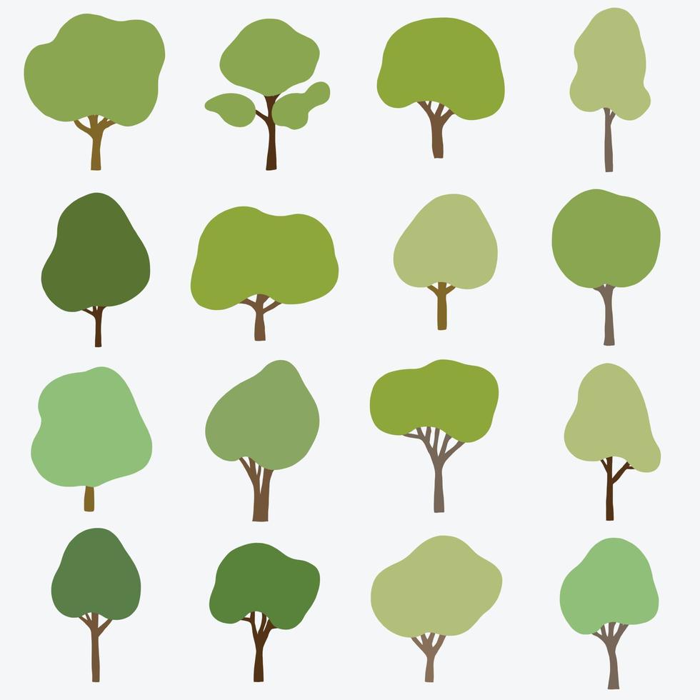 Einfachheit Baum Freihandzeichnen flaches Design. vektor