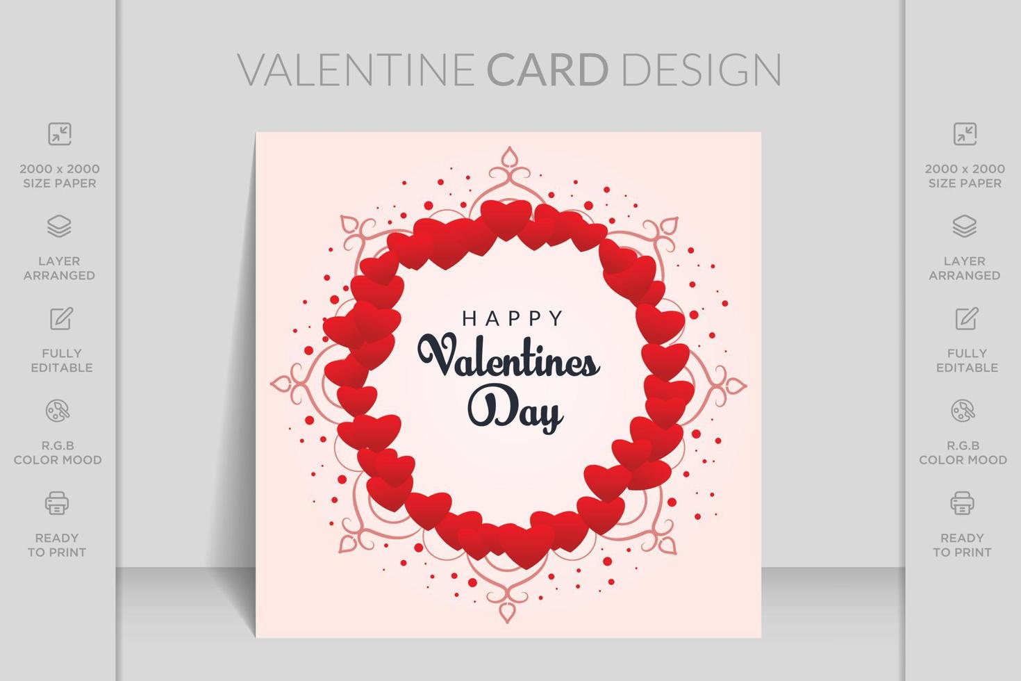 Happy Valentines Day Romantik-Grußkarte. perfekt für aufkleber, geburtstag, save the date einladung. romantische und niedliche elemente und schöne typografie. tapete, flyer, einladung, broschüre, banner vektor