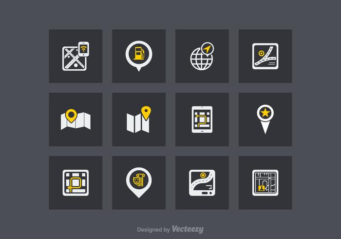 WARTET FÜR VD Kostenlose Navigation Vektor-Icons vektor