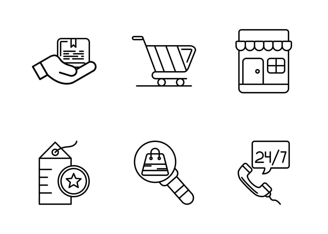 E-Commerce-Vektor-Icon-Set vektor