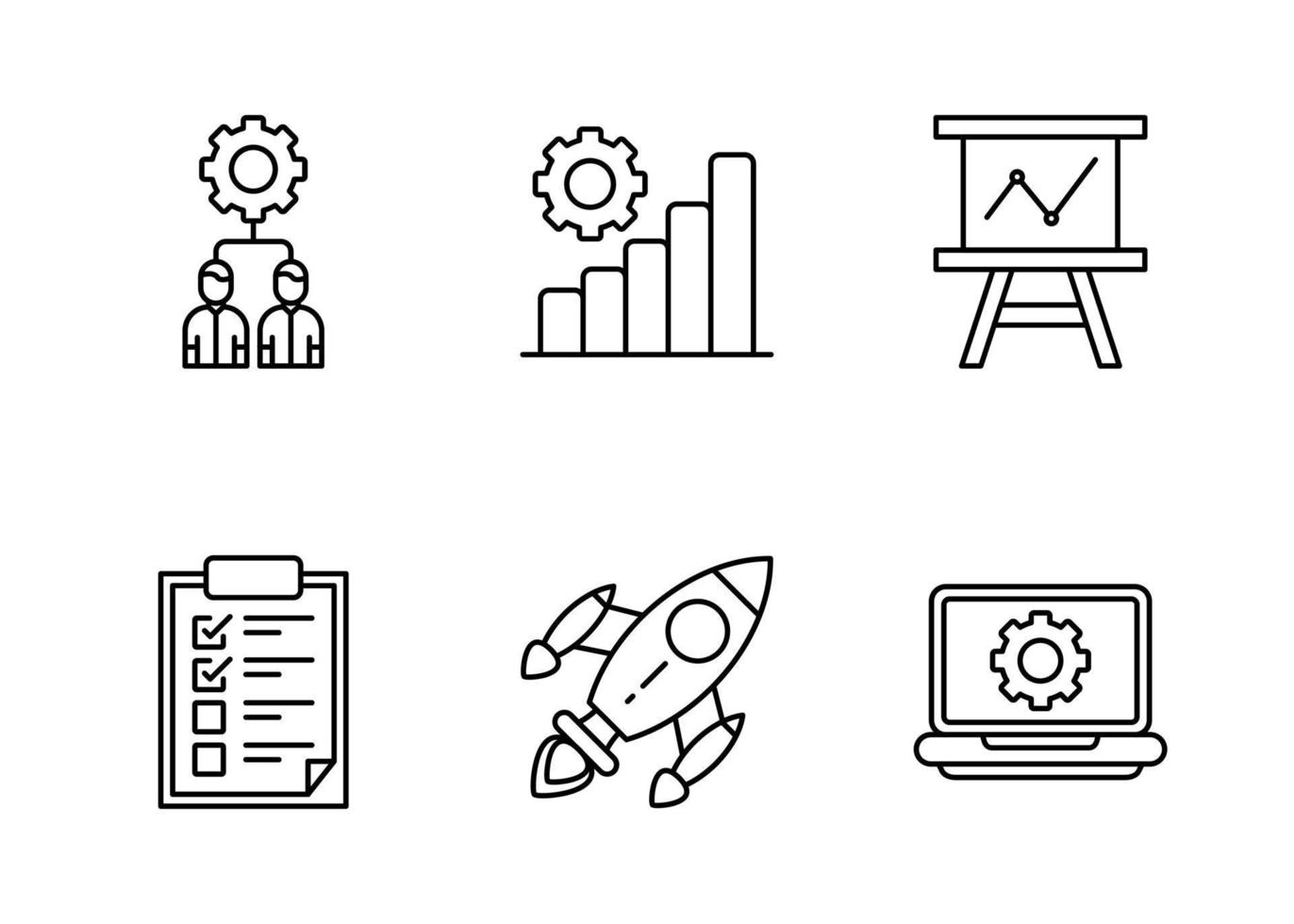 Growth-Hacking-Vektor-Icon-Set vektor