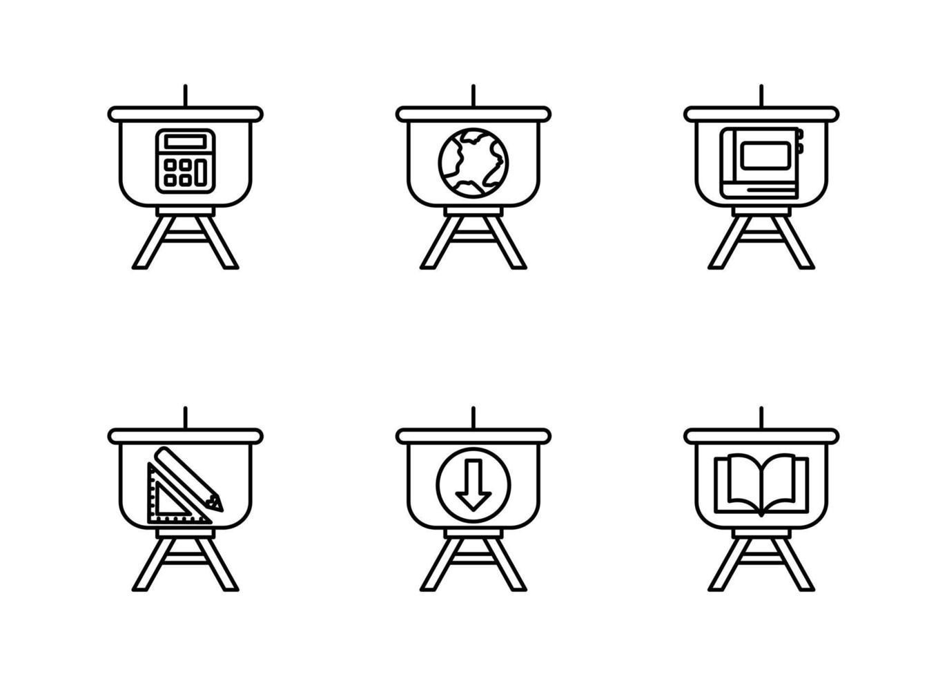 Präsentationsvektor-Icon-Set vektor