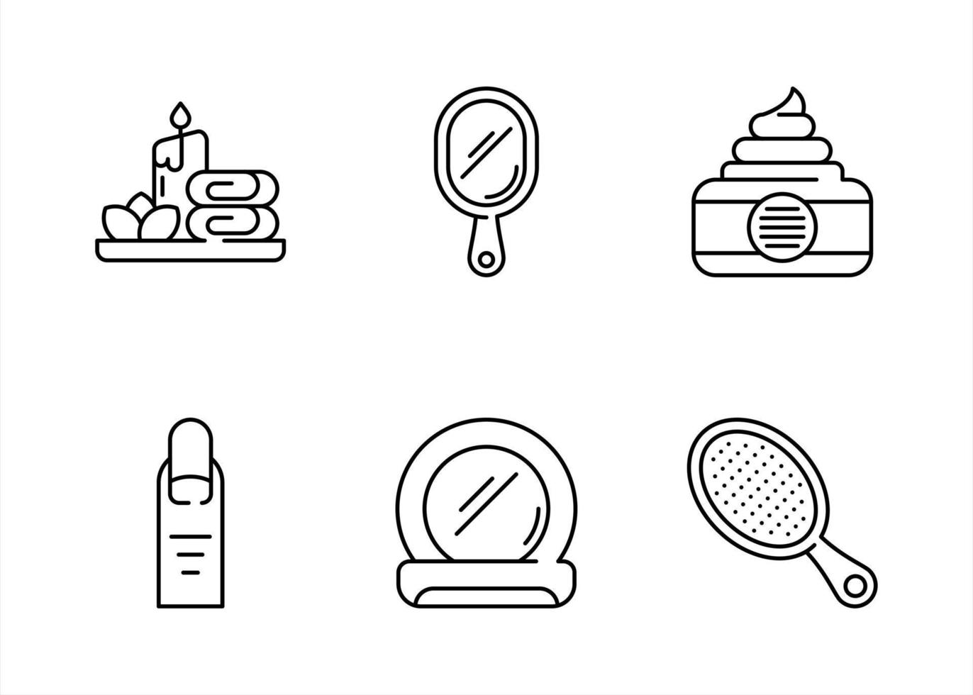 Beauty-Salon-Vektor-Icon-Set vektor