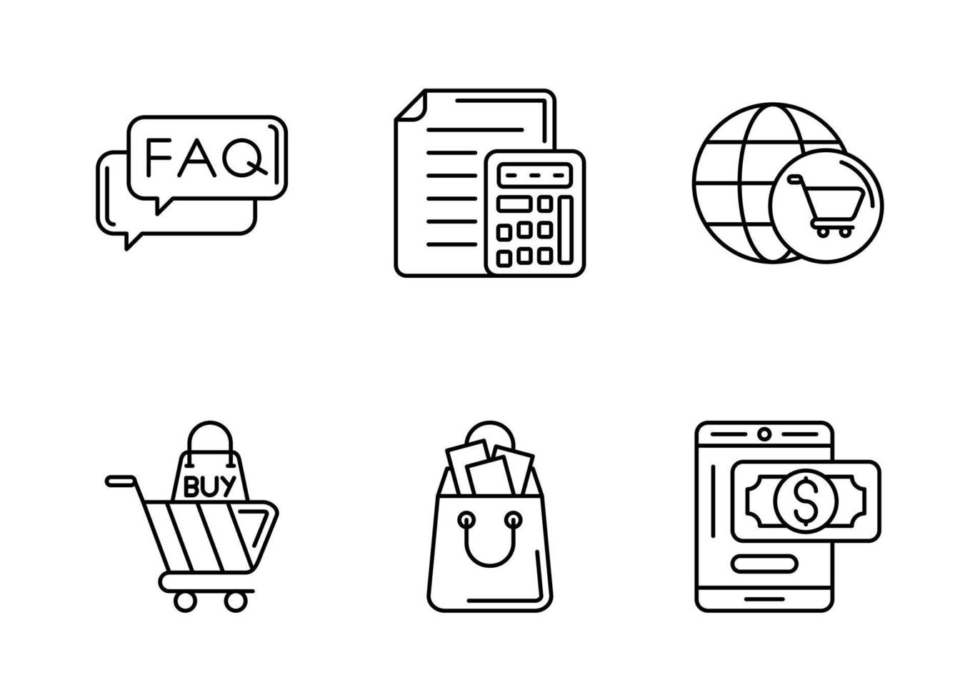 Online-Shopping-Vektor-Icon-Set vektor