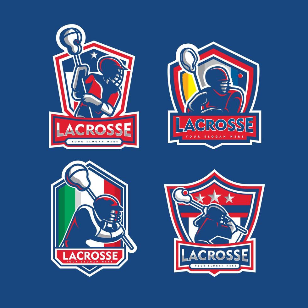 Lacrosse-Sport-Logo-Konzept vektor