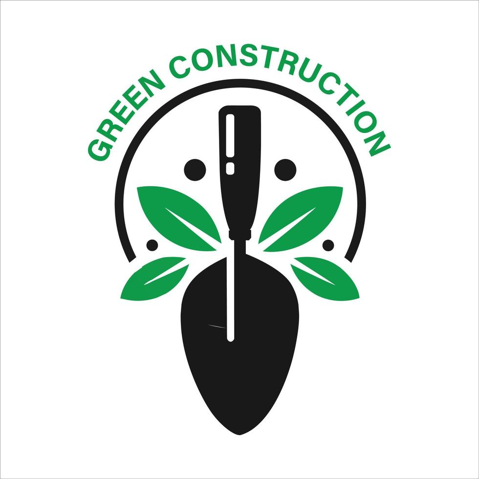 grön konstruktion byggnad vektor