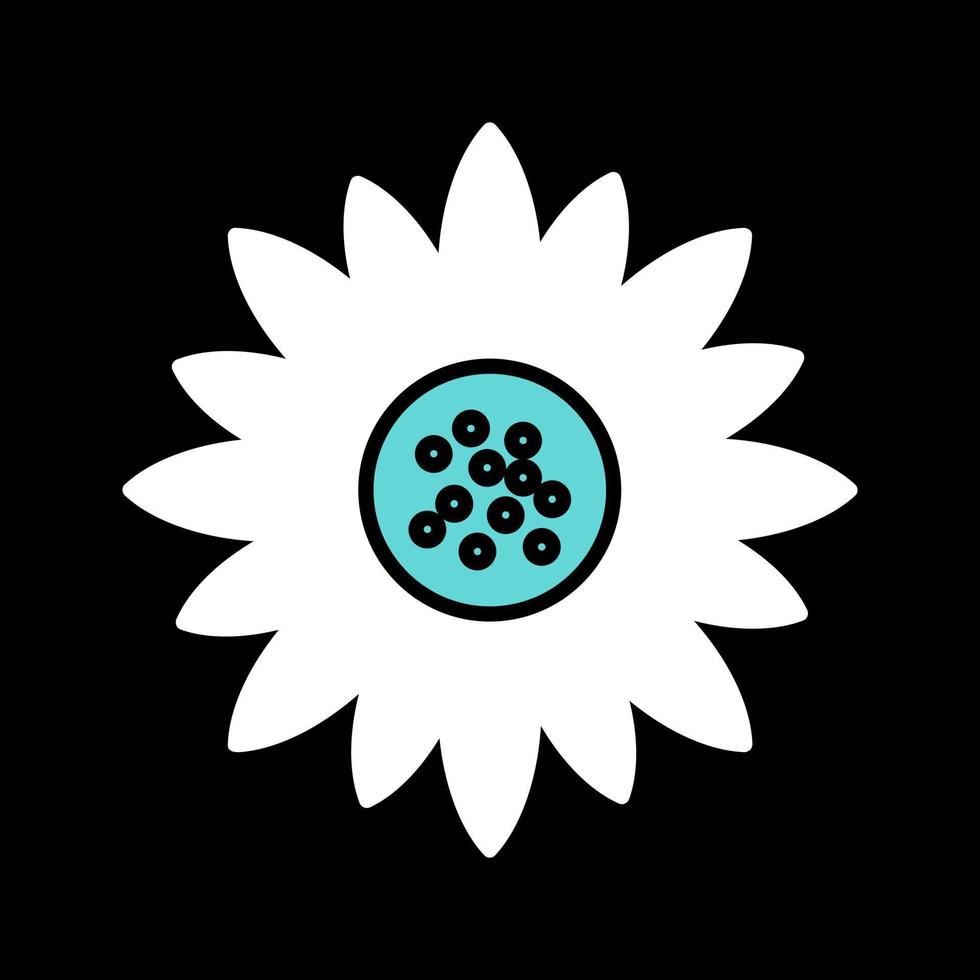 Symbol für Sonnenblumenvektor vektor