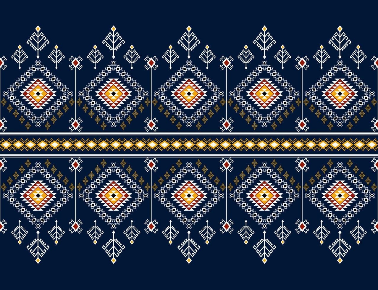 geometrisches ethnisches orientalisches nahtloses muster traditionelles design für hintergrund, teppich, tapete, kleidung, verpackung, batik, stoff, vektor, illustration, stickereistil. vektor