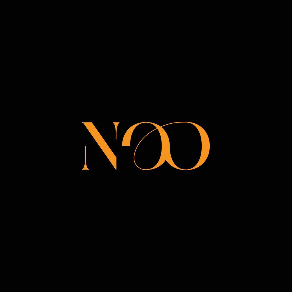 Noo-Brief-Logo-Design, Noo-Vektor-Logo, Noo mit Form, Noo-Vorlage mit passender Farbe, Noo-Logo einfach, elegant, Noo-Luxus-Logo, Noo-Vektor-Profi, Noo-Typografie, vektor