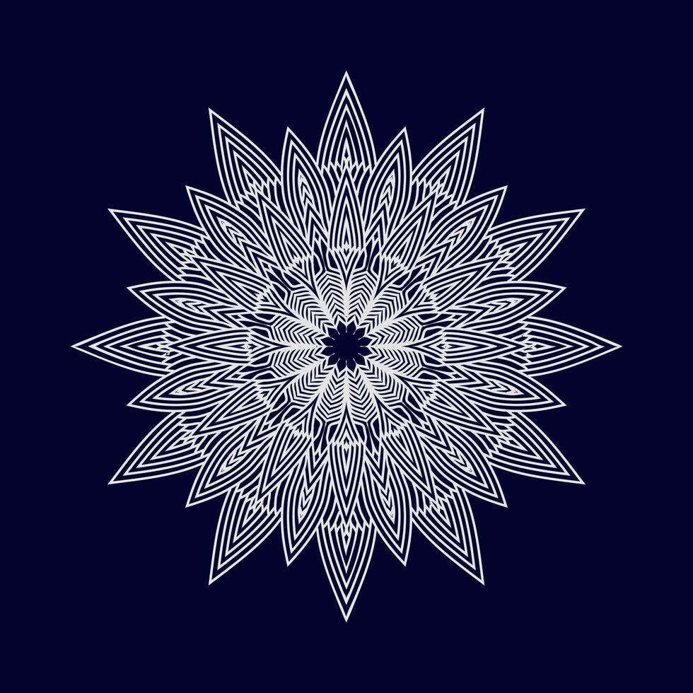 neue Blumen-Mandala-Kunst-Vektor-Illustration vektor