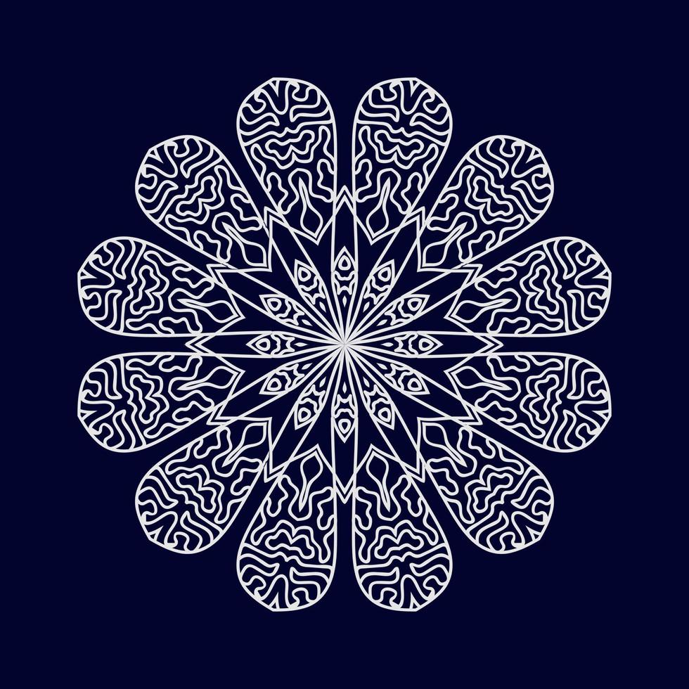 Blumen-Mandala-Hintergrund-Design-Vektor-Illustration vektor