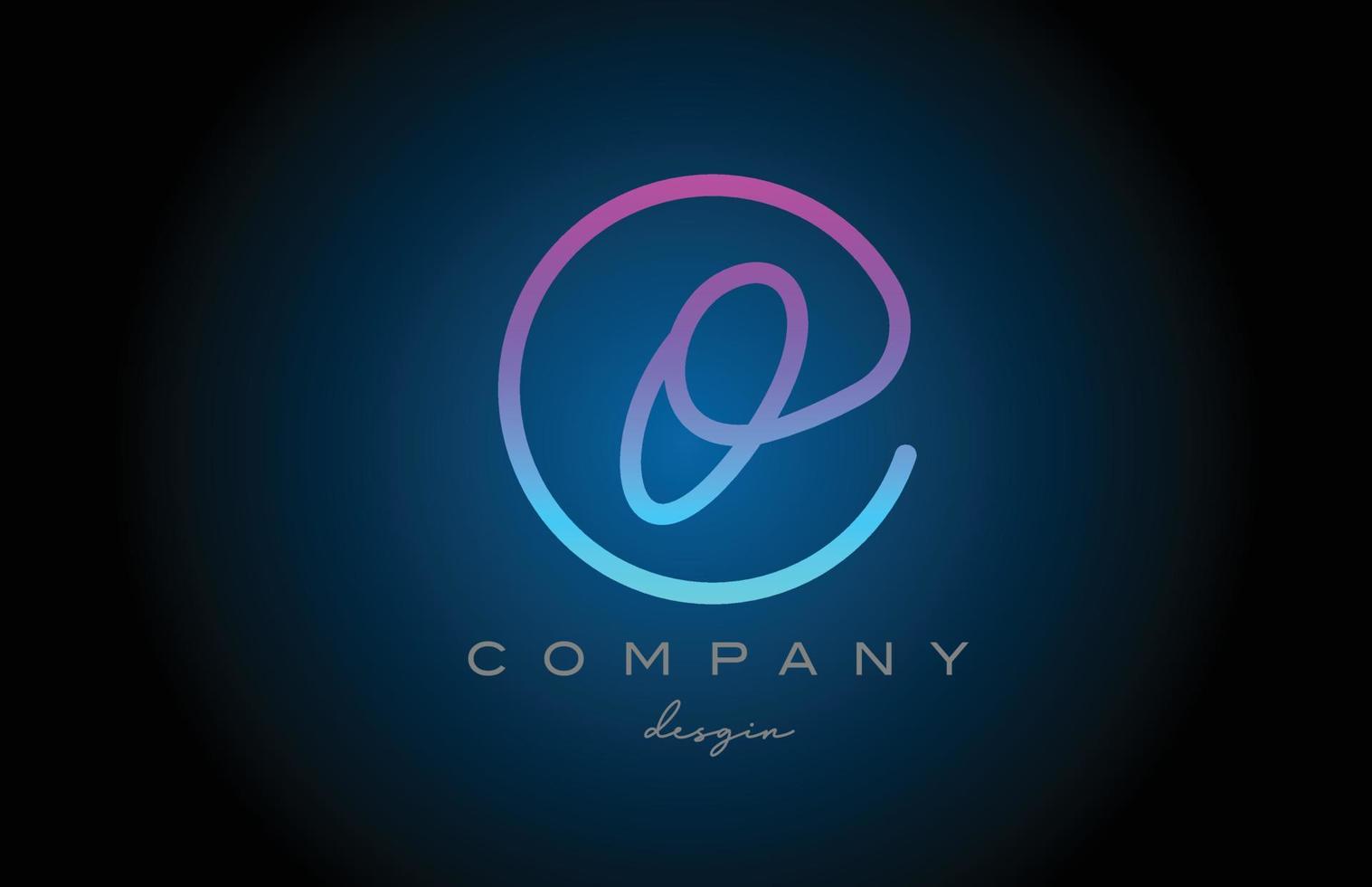 rosa o alfabet brev logotyp ikon design. handskriven ansluten kreativ mall för företag och företag vektor