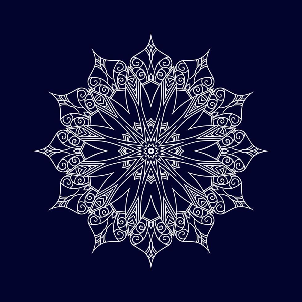 Blumen-Mandala-Hintergrund-Design-Vektor-Illustration vektor