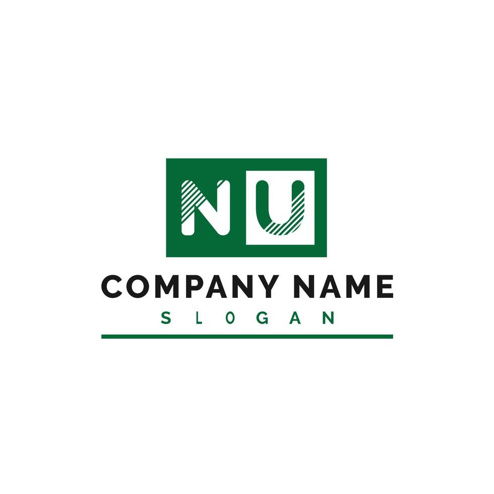 nu-Buchstaben-Logo-Design vektor