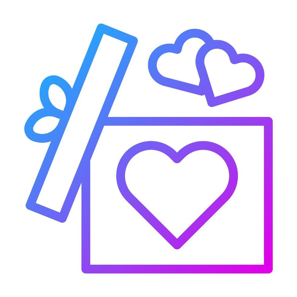 geschenkverlauf lila valentine illustration vektor und logo symbol neujahrssymbol perfekt.