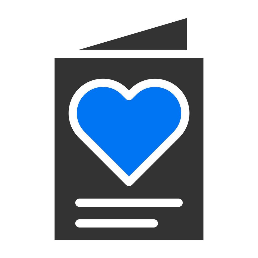 papper fast blå grå valentine illustration vektor och logotyp ikon ny år ikon perfekt.