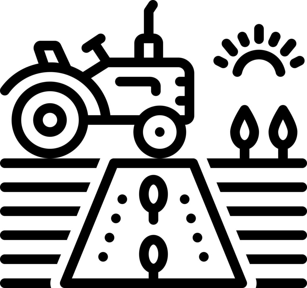 Liniensymbol für die Landwirtschaft vektor