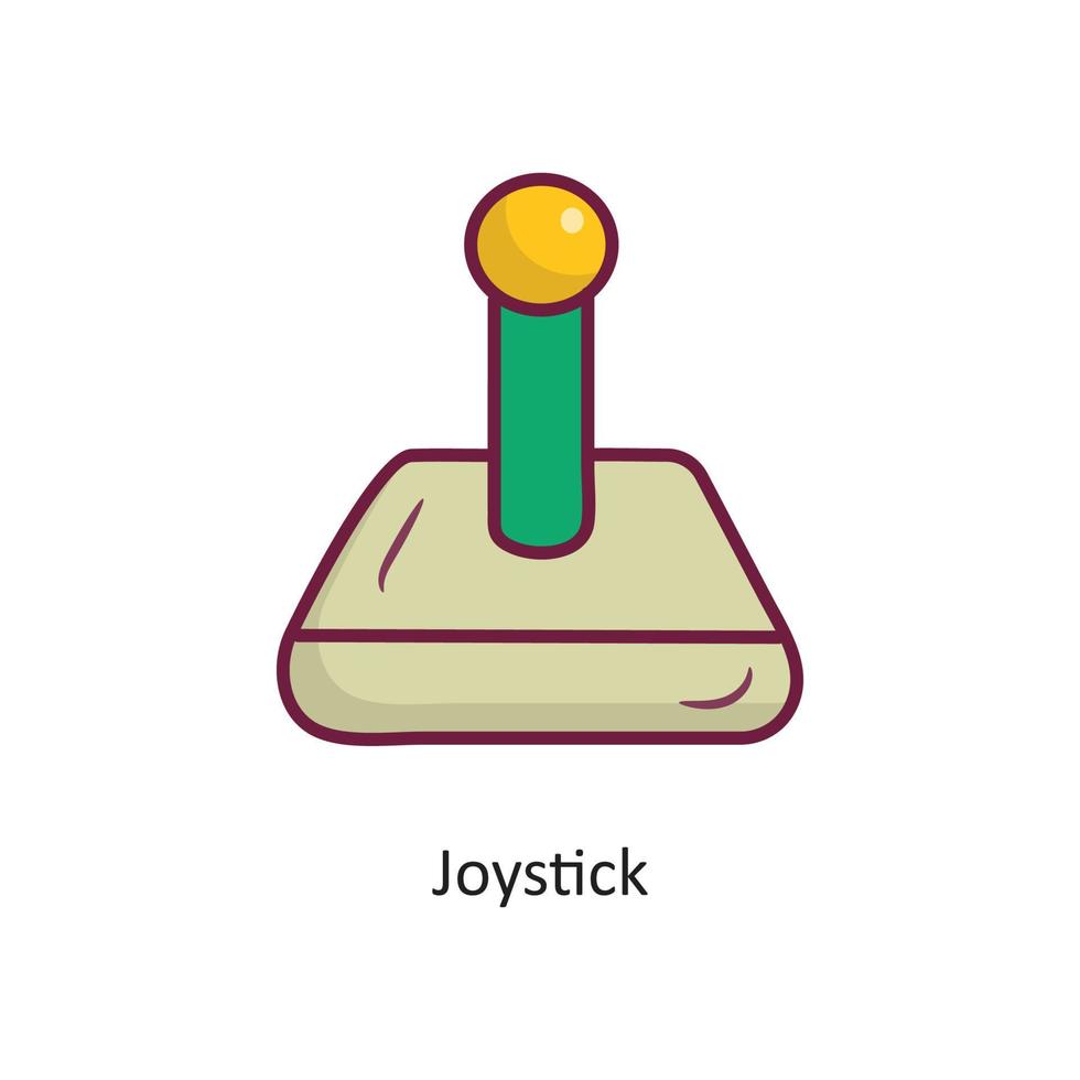 Joystick-Vektor gefüllte Umriss-Icon-Design-Illustration. Gaming-Symbol auf weißem Hintergrund eps 10-Datei vektor