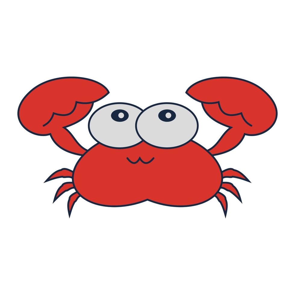 Krabben-Vektor-Illustration-Design-Ikone vektor