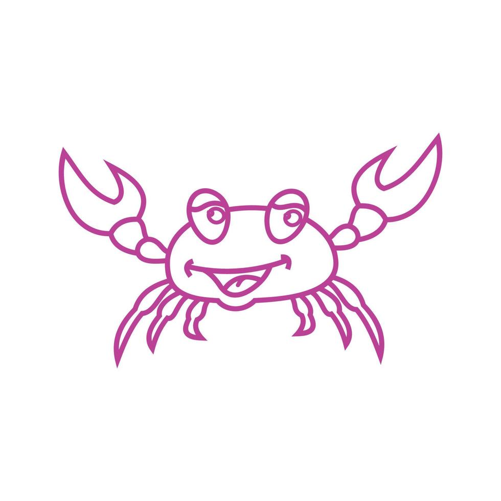 krabba vektor illustration design ikon