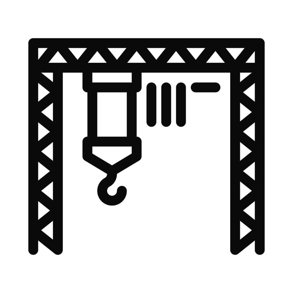 Industriekran Symbol Vektor Umriss Illustration